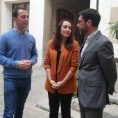 Llorenç Galmés, Beatriz Camiña y Toni Amengual, representantes de PP, Cs y PI en el Consell de Mallorca.