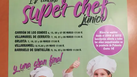 Carrión, Villamuriel, Grijota, Villarramiel y Barruelo acogen "Super Chef Junior" Diputación de Palencia