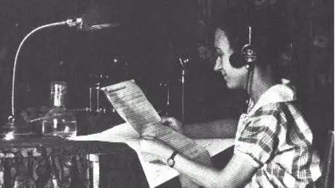 María Sabater en la primera emisión de radio María Sabater en la primera emisión de radio