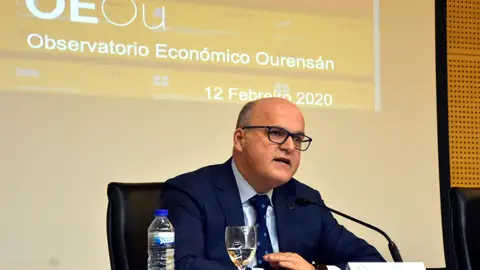 Manuel Baltar, na presentación do informe do Observatorio Económico Ourensán Manuel Baltar, na presentación do informe do Observatorio Económico Ourensán