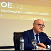 Manuel Baltar, na presentación do informe do Observatorio Económico Ourensán
