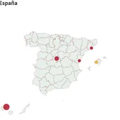 Mapa del coronavirus en España Mapa del coronavirus en España