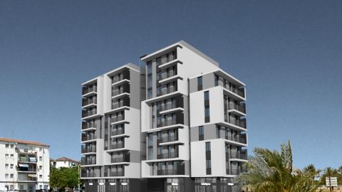 Vista simulado del cuatro bloque del barrio de San Ant&oacute;n de Elche.