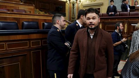 El portavoz de ERC, Gabriel Rufián, en el Congreso El portavoz de ERC, Gabriel Rufián, en el Congreso