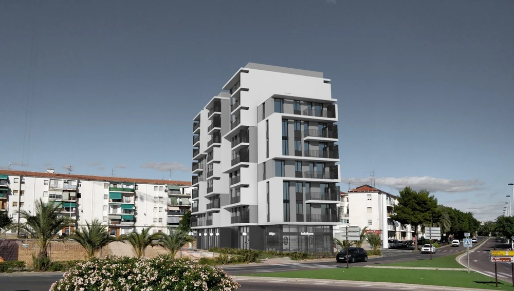 Simulación del edificio que se va a construir en Elche. Simulación del edificio que se va a construir en Elche.