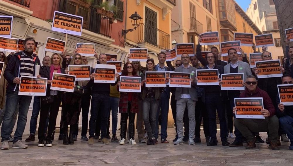 Comerciantes de Palma protestan contra los cambios en movilidad del Ayuntamiento