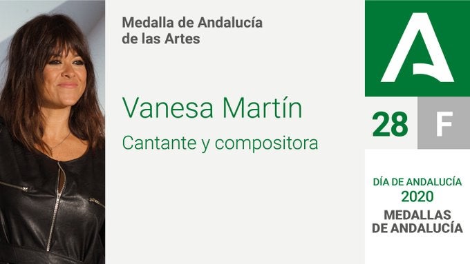 Vanesa Martín, Medalla de las Artes de Andalucía Vanesa Martín, Medalla de las Artes de Andalucía