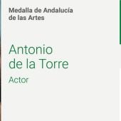 Antonio de la Torre, Medalla de las Artes de Andalucía