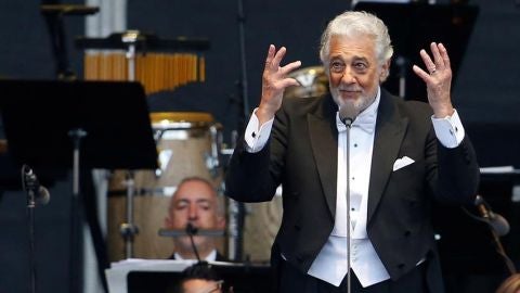 El tenor español Plácido Domingo en una actuación