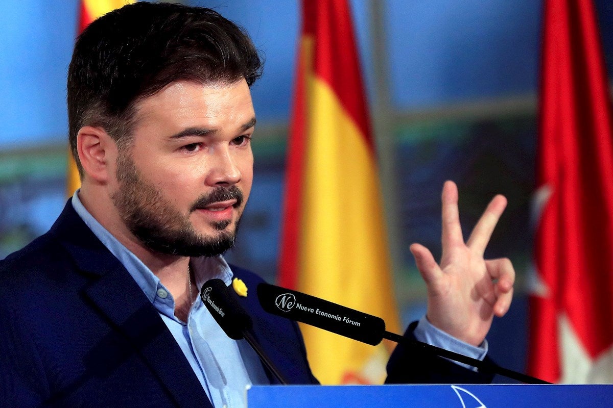 Rufián pide que los catalanes voten los acuerdos de la mesa de diálogo: "Somos los campeones de la democracia" Rufián pide que los catalanes voten los acuerdos de la mesa de diálogo: "Somos los campeones de la democracia"
