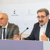 Juan Camacho y Jesús Fernández Sanz durante la rueda de prensa en Toledo Juan Camacho y Jesús Fernández Sanz durante la rueda de prensa en Toledo
