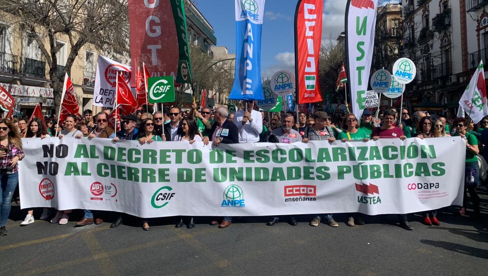 Manifestación educativa en Sevilla 