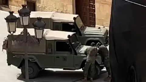 Soldados del Ejército en Elche. Soldados del Ejército en Elche.