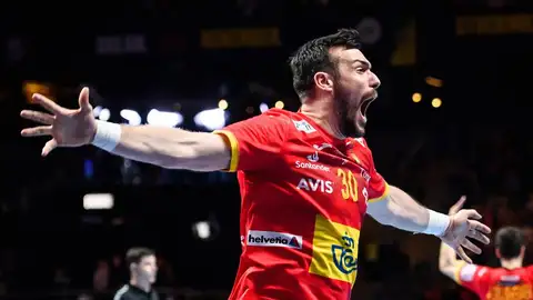 Gedeón Guardiola, en un partido con la Selección. Gedeón Guardiola, en un partido con la Selección.