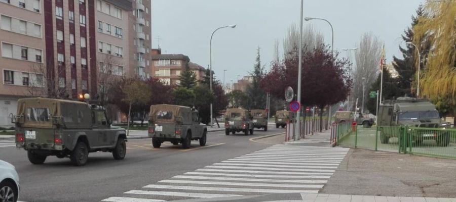 20 miembros de la sección de Artillería del Ejército vigilan el cumplimiento del estado de Alarma en Palencia 20 miembros de la sección de Artillería del Ejército vigilan el cumplimiento del estado de Alarma en Palencia