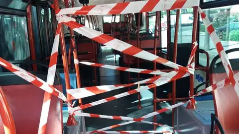 Autobús de Emtusa en Gijón Medidas contra el coronavirus