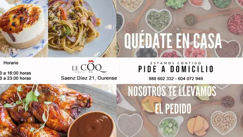Restaurante LeCOQ, te ofrece servicio a domicilio Restaurante LeCOQ, te ofrece servicio a domicilio