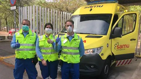 Samu dona material sanitario Personal de Samu