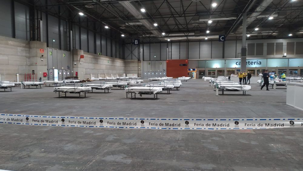 Camas habilitadas en IFEMA para pacientes con coronavirus