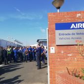 Trabajadores de Airbus concentrados en Tablada