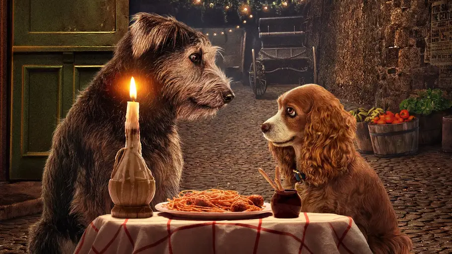 Fragmento del poster del remake de acción real de 'La dama y el vagabundo' La película forma parte de las novedades con las que aterriza Disney+ en España