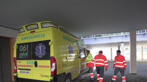 Ambulancias trabajando por el coronavirus.