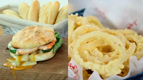 Bocata de 'Bud Spencer' y aros de cebolla Bocata de 'Bud Spencer' y aros de cebolla