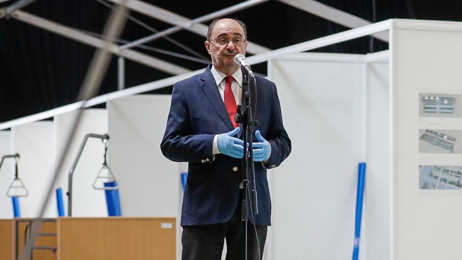 Javier Lamb&aacute;n, presidente del Gobierno de Arag&oacute;n, en el Auditorio de Zaragoza