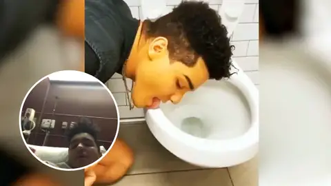 Influencer que lamió un inodoro, hospitalizado por coronavirus Influencer que lamió un inodoro, hospitalizado por coronavirus