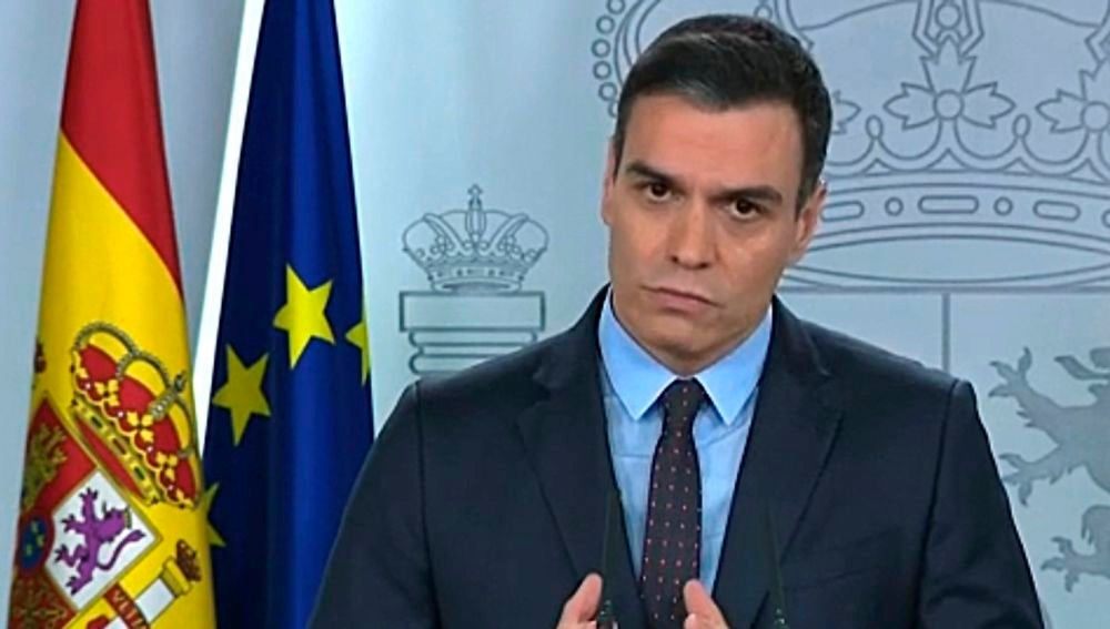 Pedro Sánchez, durante su comparecencia de este sábado