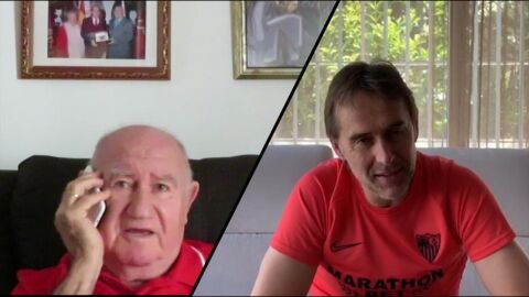 Manolo Cardo habla con Julen Lopetegui