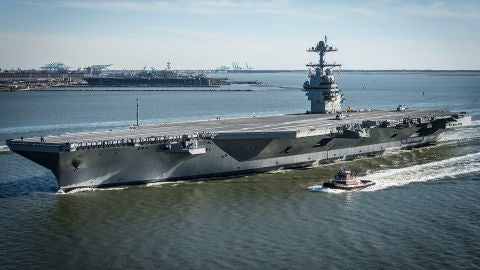 El portaviones de la Armada norteamericana, USS Gerald Ford