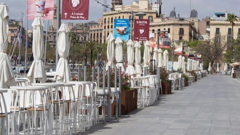 Terrazas vac&iacute;as en Barcelona