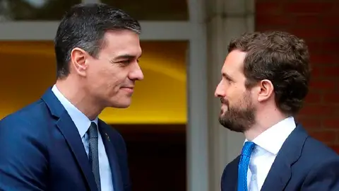 Imagen de archivo de Pedro Sánchez y Pablo Casado Imagen de archivo de Pedro Sánchez y Pablo Casado