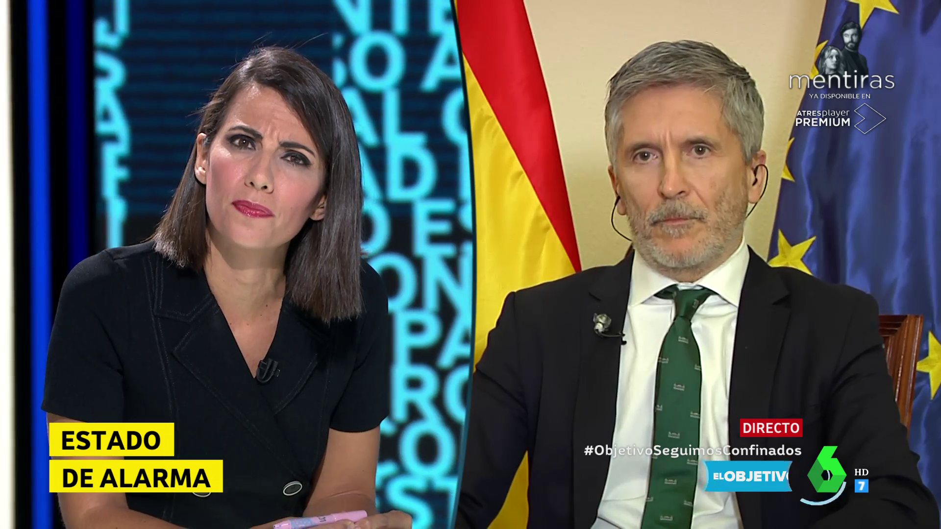 La tele con Monegal: Las repreguntas de Ana Pastor a Grande-Marlaska La tele con Monegal: Las repreguntas de Ana Pastor a Grande-Marlaska