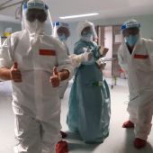 Sanitarios durante estos días de pandemia en Málaga.