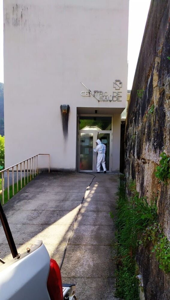 Desinfección por parte do personal da Xunta