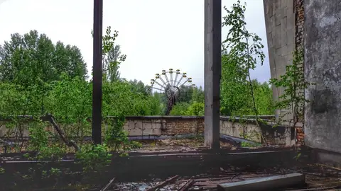 Fotografía de la ciudad de Prípiat, en la zona de exclusión de Chernobyl Toma la pastilla roja