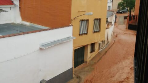 La fuerte tormenta dej&oacute; calles anegadas en Carrizosa