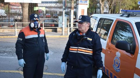 Jos&eacute; Luis Espadero realizando tareas de desinfecci&oacute;n durante el estado de alarma