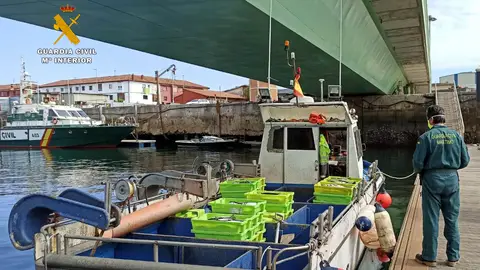La Guardia Civil interviene más de 500 kilos de pescado Los entrega al Banco de Alimentos de Cantabria para su reparto en comedores sociales