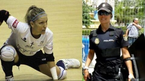 La polic&iacute;a Sonia Bernal, exportera del Club Femesala Elche.