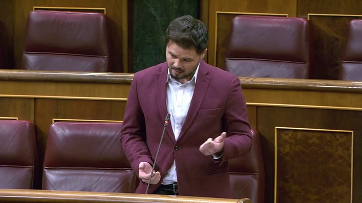 La petición de Rufián al Gobierno: "Dialoguen, porque la alternativa es 'Torquemada Abascal'" La petición de Rufián al Gobierno: "Dialoguen, porque la alternativa es 'Torquemada Abascal'"