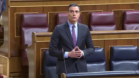 Pedro Sánchez en la sesión de control Pedro Sánchez en la sesión de control