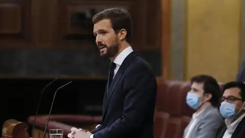 El líder del PP, Pablo Casado, en el Congreso El líder del PP, Pablo Casado, en el Congreso