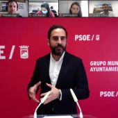 Daniel Pérez en la comparecencia telemática ante los medios de comunicación.
