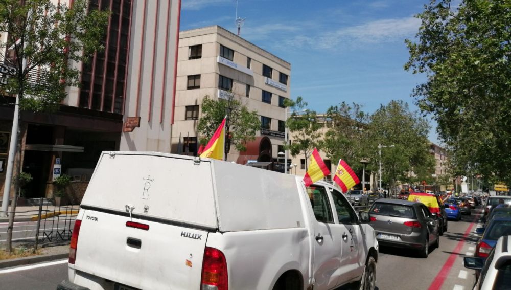 La manifestaci n motorizada contra el Gobierno recorre el centro