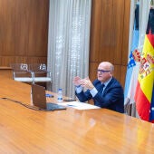 Manuel Baltar, en la reunión telemática de la Junta de Gobierno de la FEMP