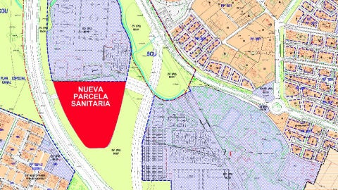 Mapa de la parcela recalificada