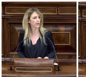 Cayetana Álvarez de Toledo y Pablo Iglesias en el Congreso Cayetana Álvarez de Toledo y Pablo Iglesias en el Congreso